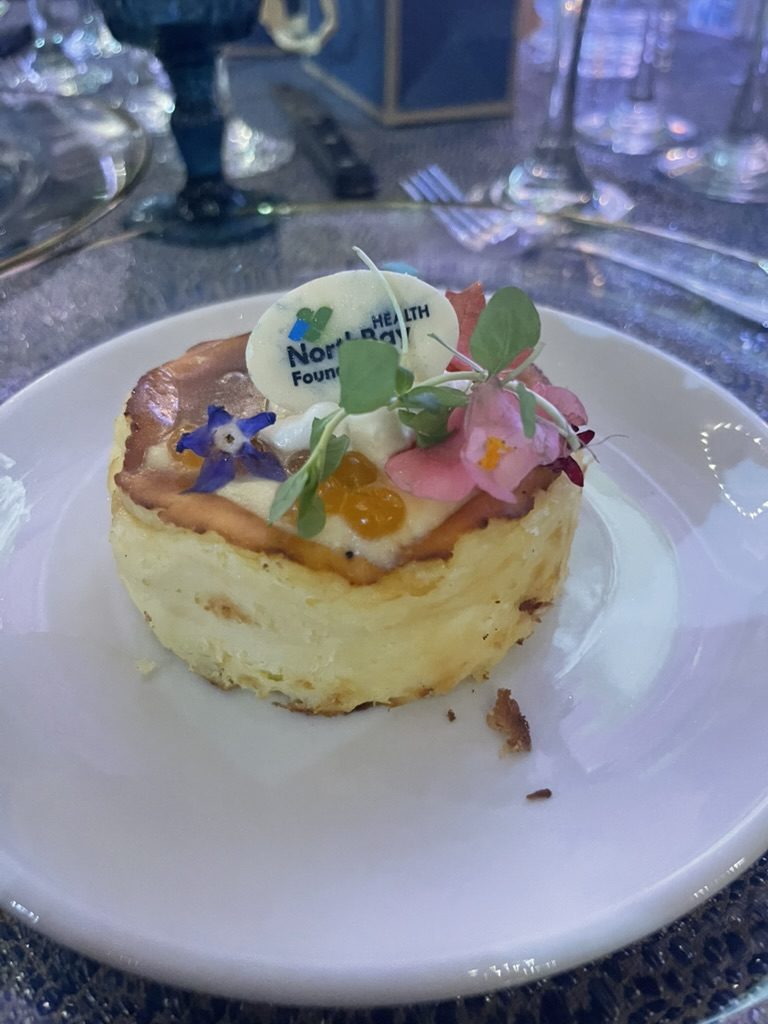 Plated dessert at an evening gala at Bally Keal Estate in Suisun Valley