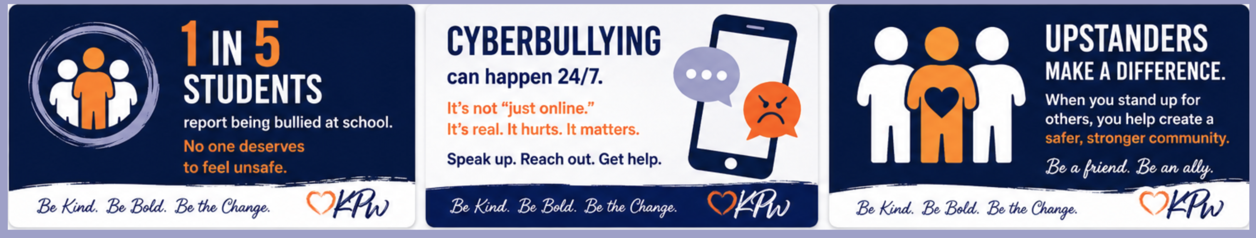 One in five students report being bullied at school. No one deserves to feel unsafe.